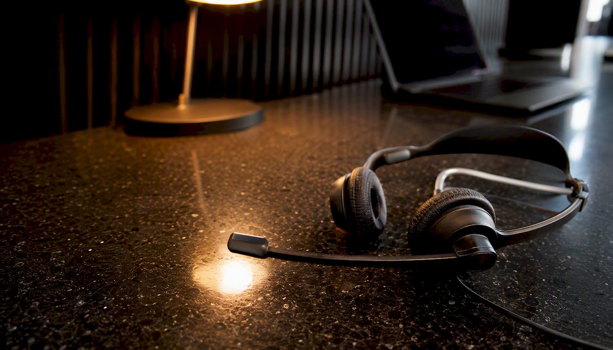 Headset and microphone for call handling