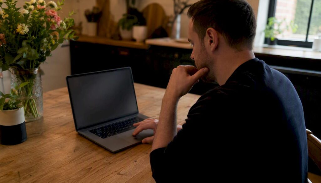 Person updating Google Business Profile address on desktop