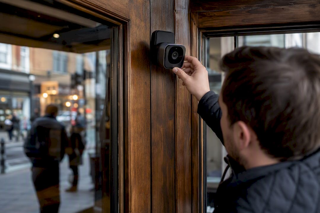 Hand adjusting device at local storefront