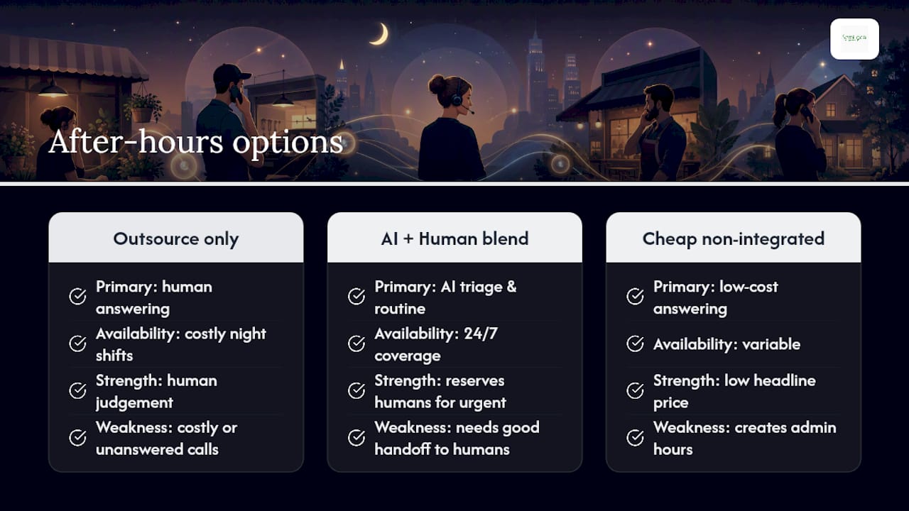What's the smartest way to think about after-hours cover? — overview diagram