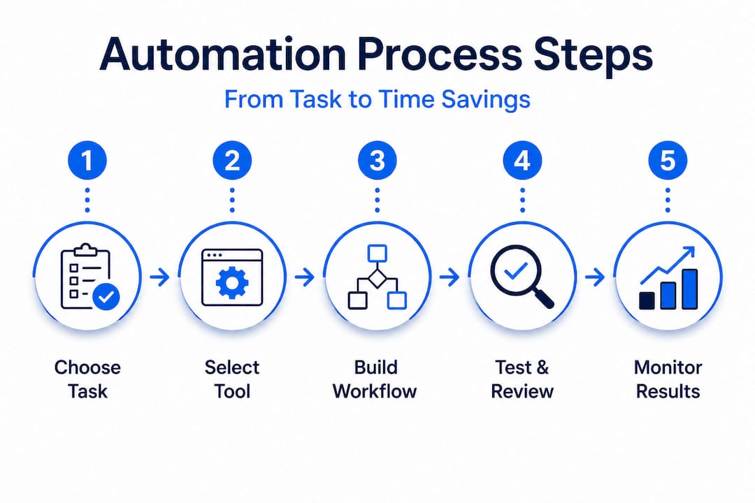 Infographic shows automation process in steps