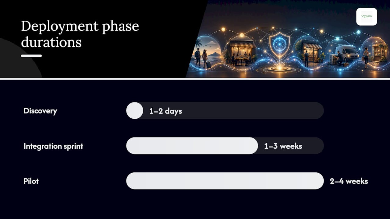 How to deploy a managed AI receptionist: project plan, timeline and cost shape — overview diagram