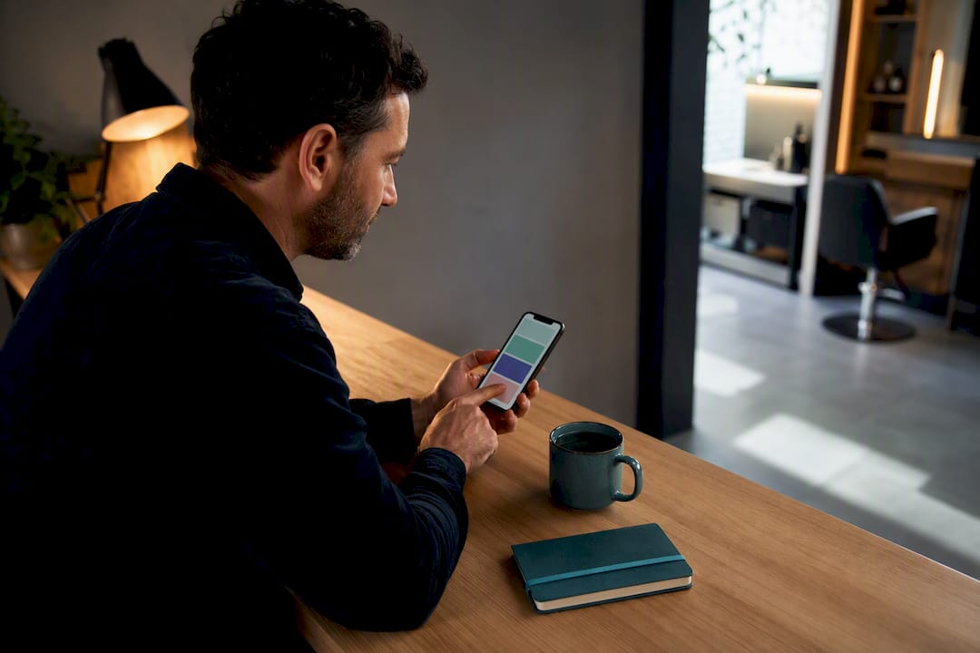 Business owner creating a Google profile post