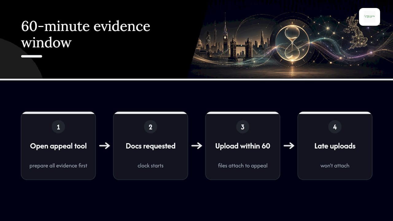 Google appeal evidence 60-minute timeline