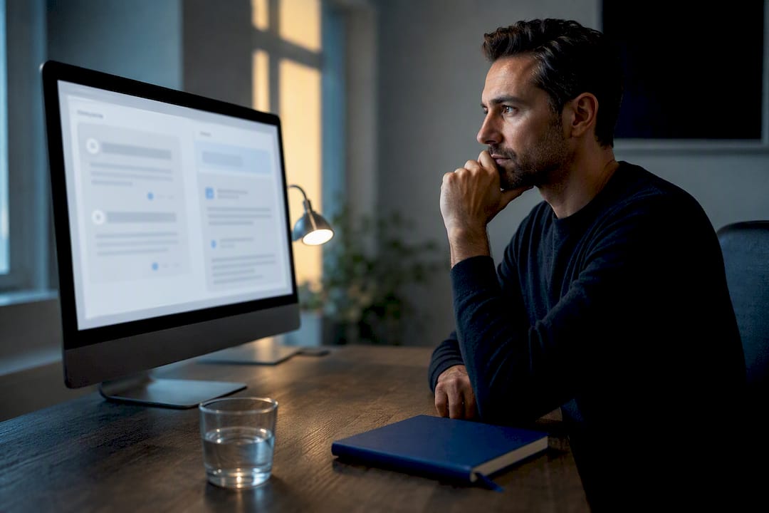 Analyst reviewing AI-generated answer citations