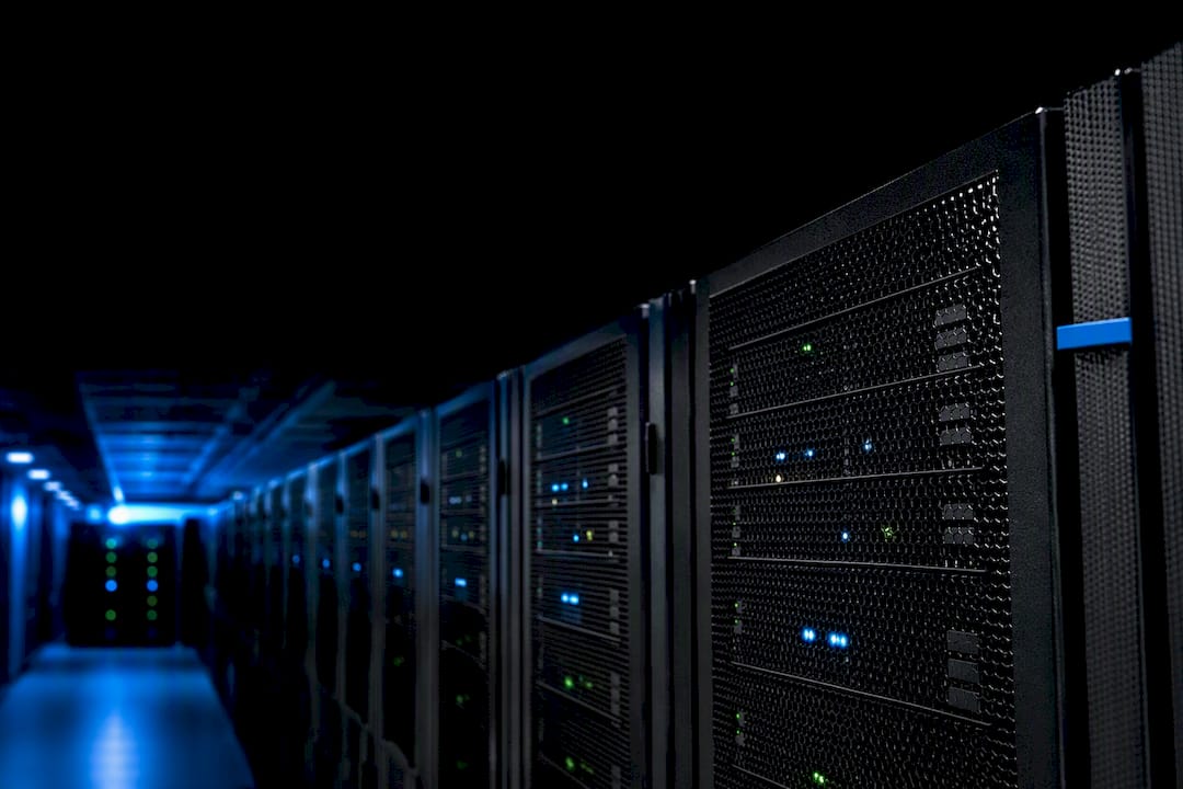 Server infrastructure representing AI data systems
