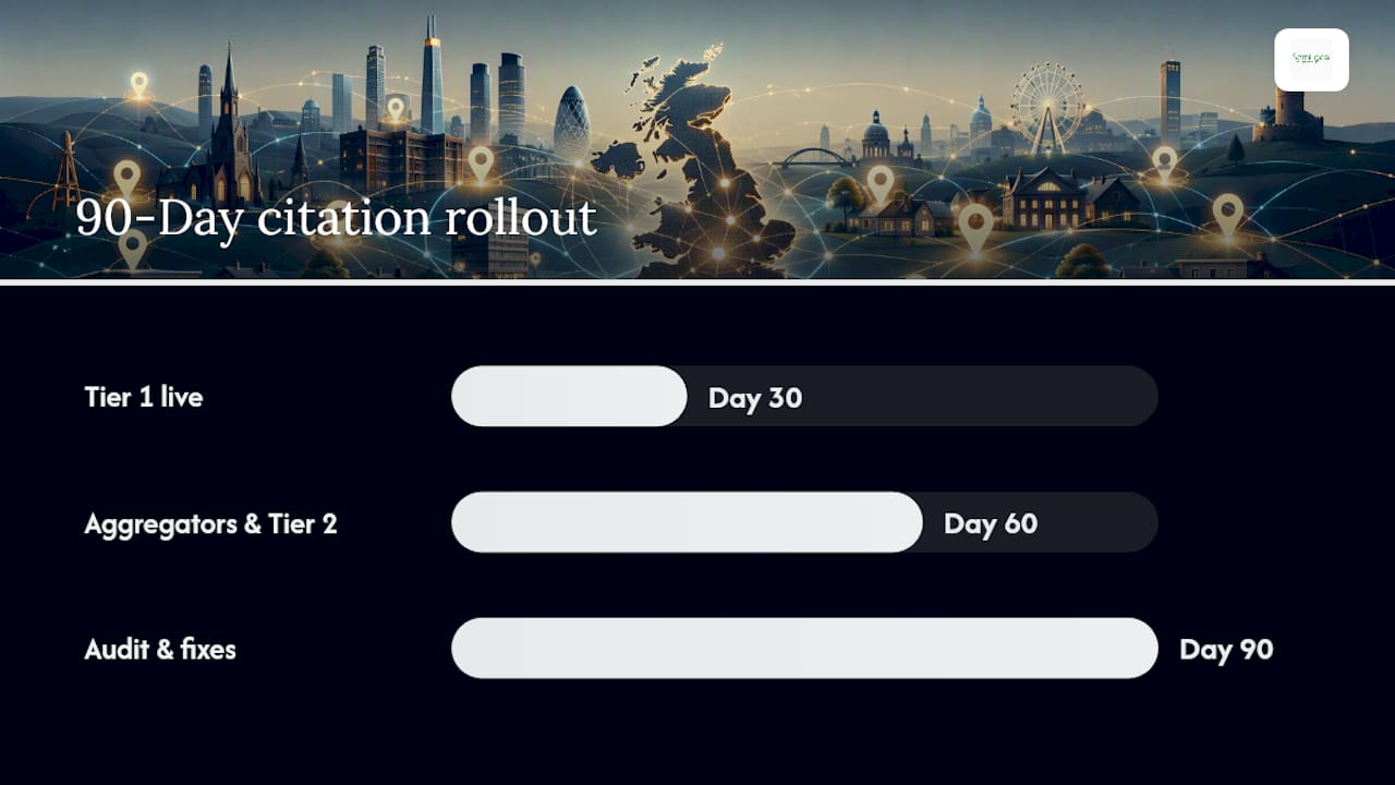 90-day local citation rollout timeline