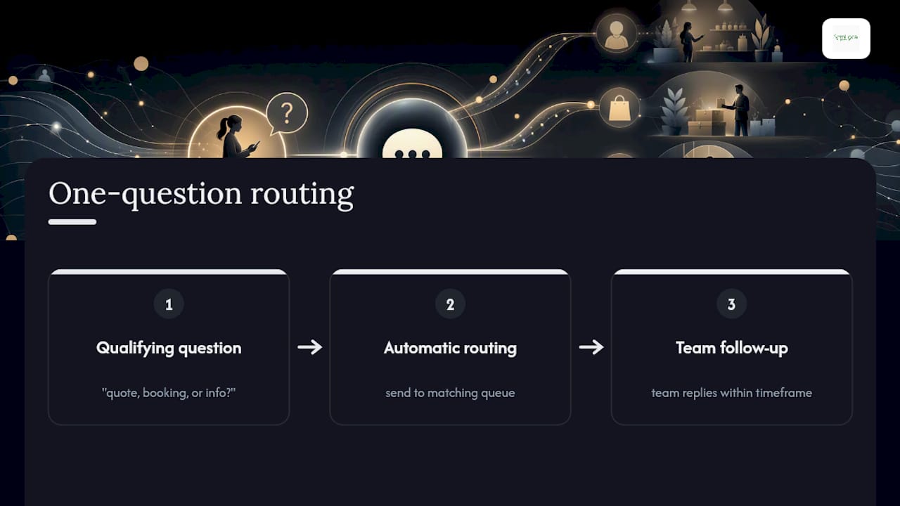Messenger question routing enquiries