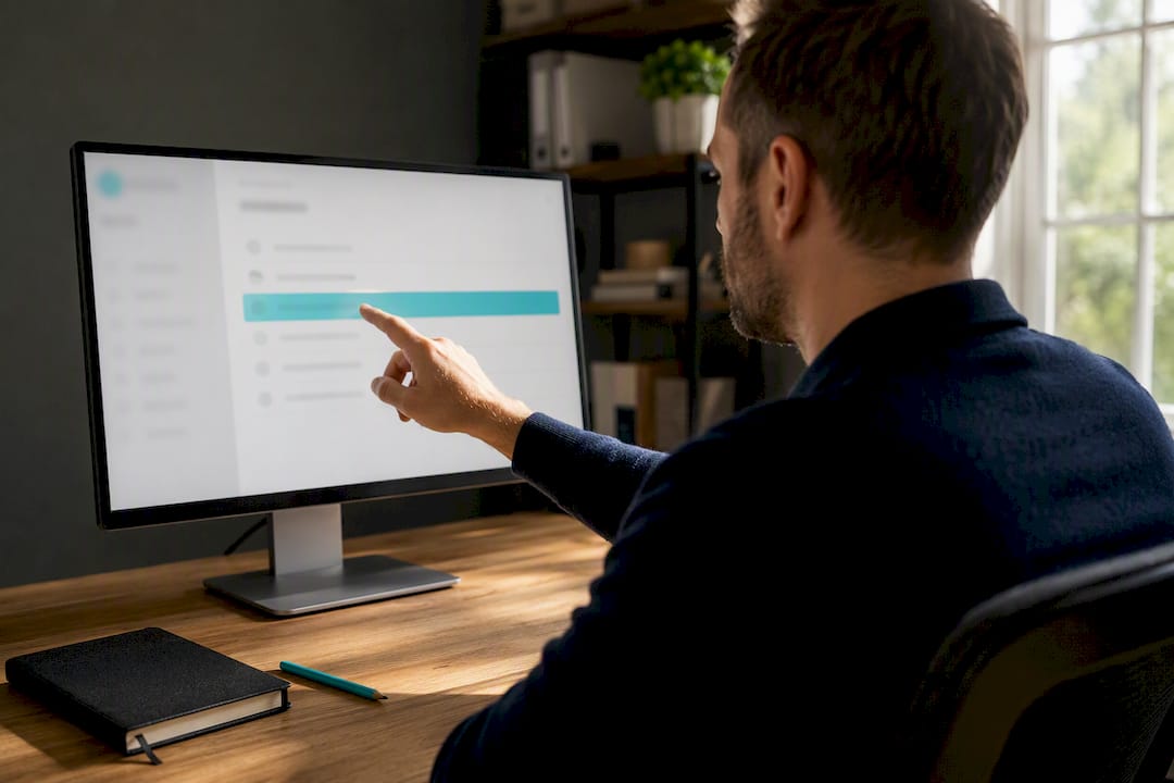 Business owner selecting a Google category