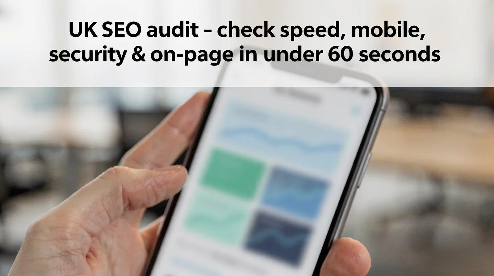 A UK-focused checker tool tests page speed, mobile-friendliness, security, and essential on-page factors that influence